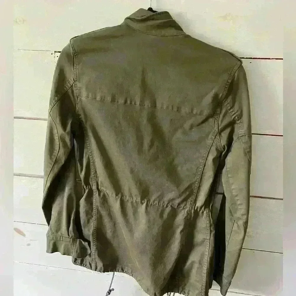 Zara Basic utility army military jacket, size xs, olive army green